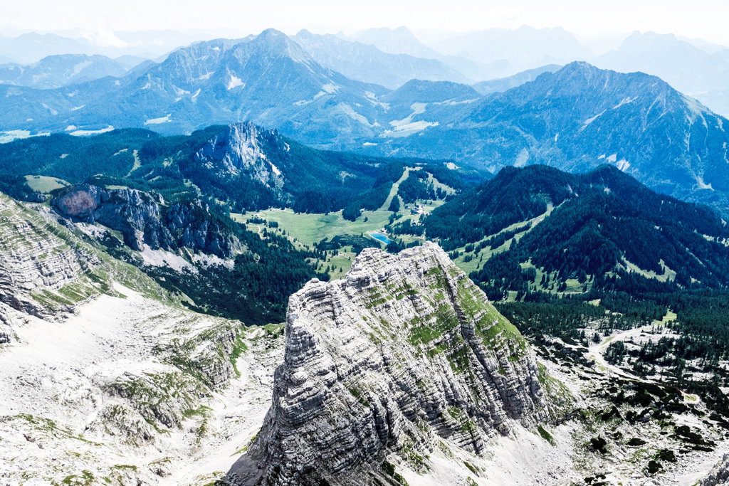 Blick zur Wurzer Alm vom Warscheneck. Foto: Birgit Reiter