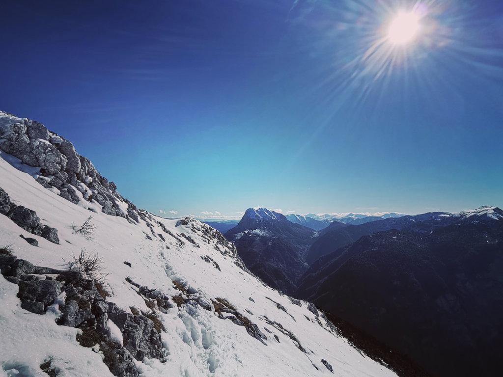 Steiler Gipfelhang und Lugauer. Foto Veronika Schöll