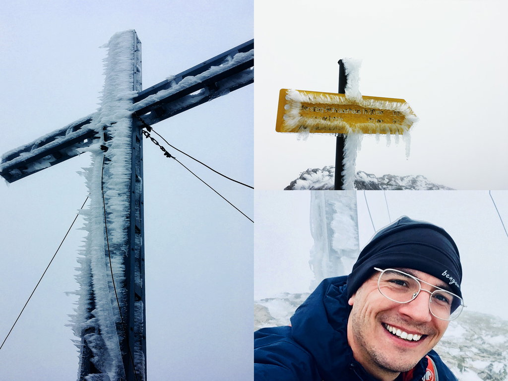 Eisgipfel: Der Große Pyhrgas Ende Juni (Fotos: Stefan Hochhold)