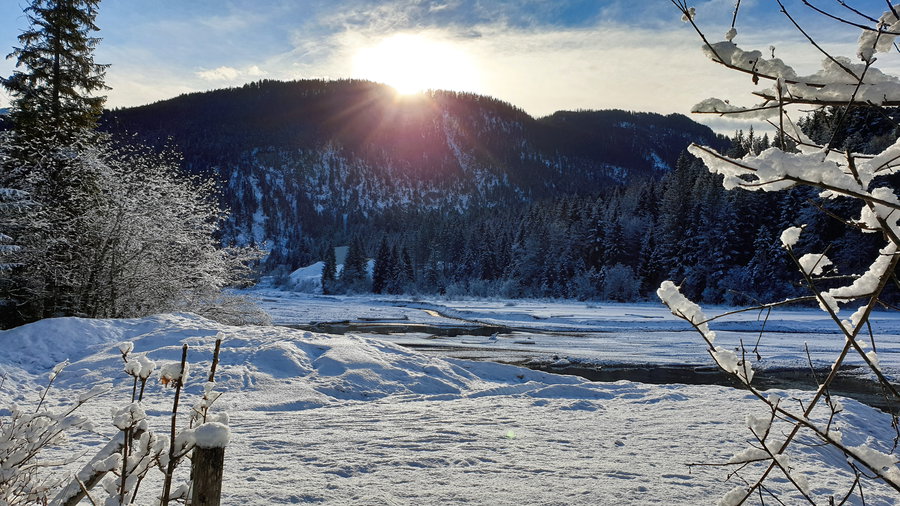 Niedernach mit Staatsgrenze. Foto: Markus Büchler