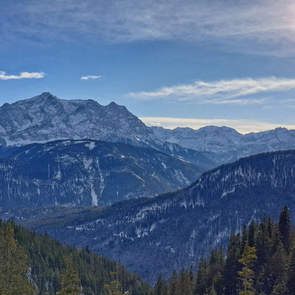 Panorama von der Zugspitze bis zum Wamperten Schrofen. Foto: Markus Büchler