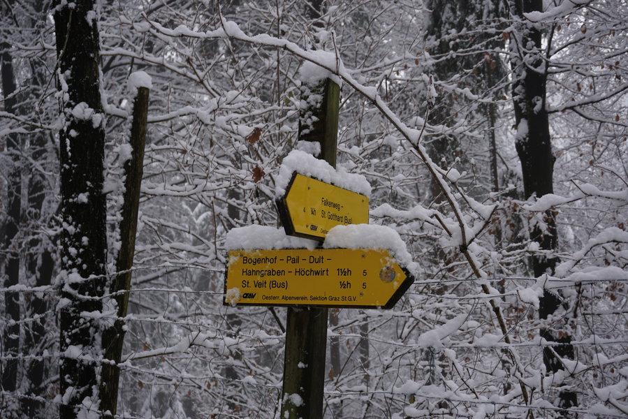 Hinweisschilder am Fahrweg. Foto: Daniel Strohrigl