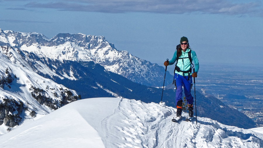 Margit vor dem Untersberg. Foto: Karl Plohovich