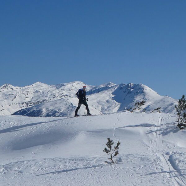 Thomas in Richtung Kalbenjoch unterwegs. Foto Karl Plohovich