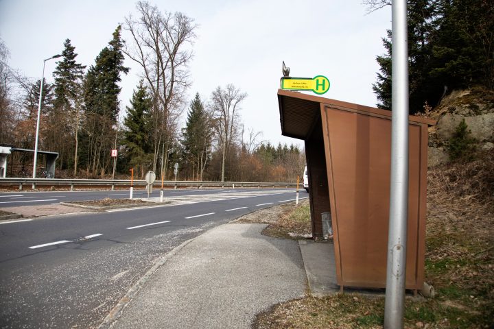 Bushaltestelle Lacken. Foto: E. M. Ginal