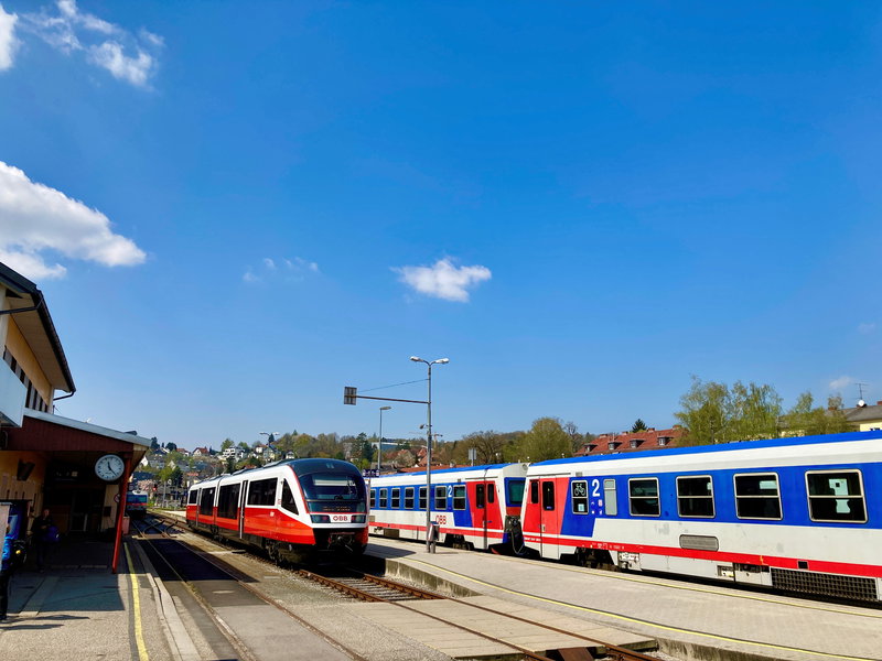 Traum-Frühlingswetter. Abfahrt vom Bahnhof Urfahr. Foto: Stefan Hochhold