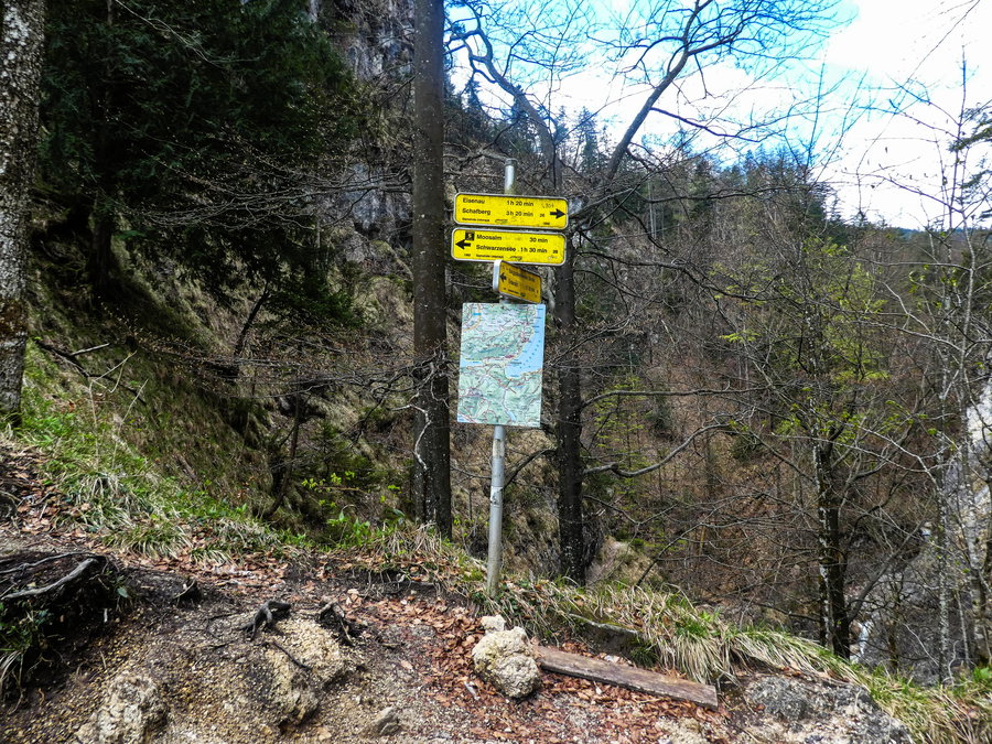 Wegweiser zum Schwarzensee/Moosalm. Foto: Eva Maria Ginal