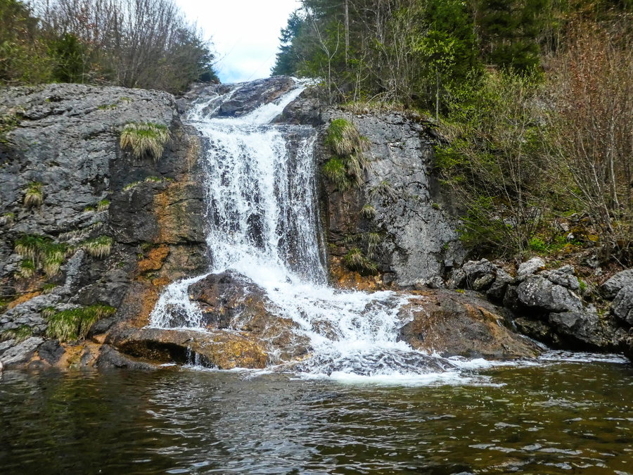 Wasserfall Zufluss Moosbach. Foto: Eva Maria Ginal