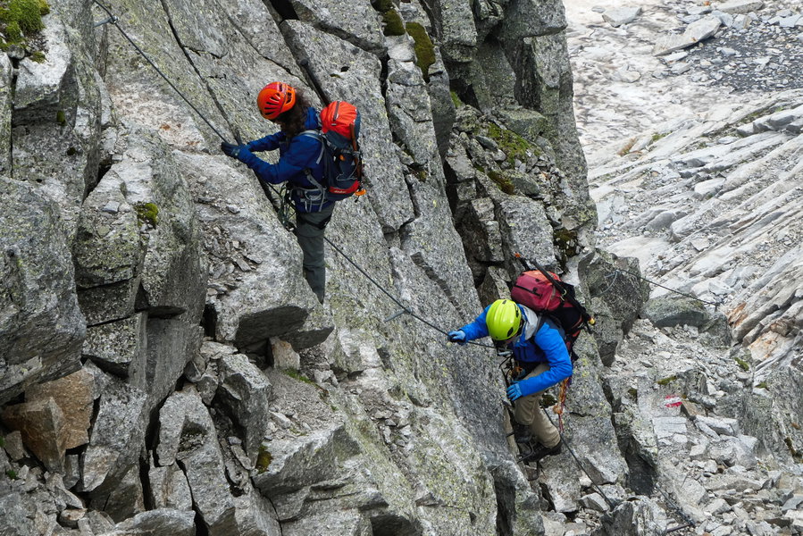 Klettersteig Lassacher Winkelscharte. Foto: Karl Plohovich