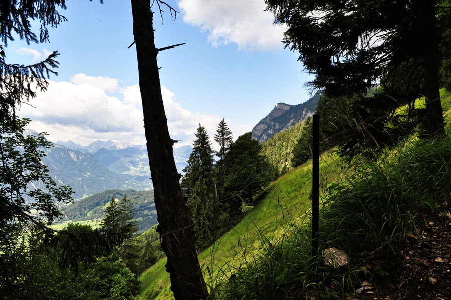 Aufstieg zur Alpe Malarsch, Blickrichtung West. Foto: Norman und Lisa