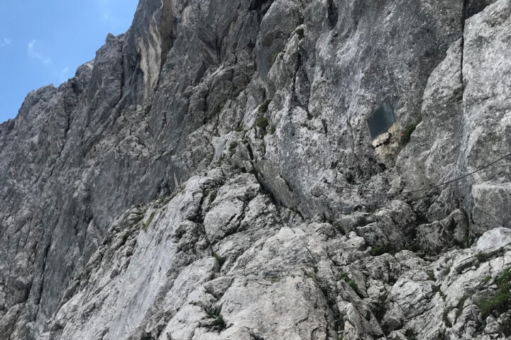 Einstieg Klettersteig Richtung Brudertunnel. Foto: David Kurz