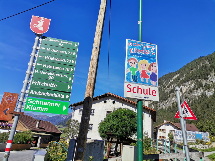 In Schnann beginnt der Wanderweg durch die Klamm- Foto Veronika Schöll