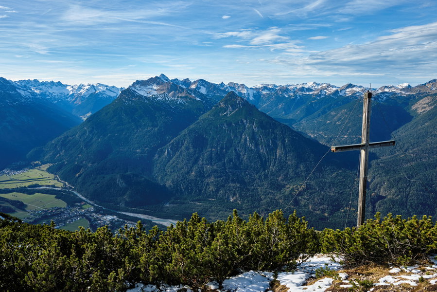 Aussicht Richtung Stanzach und Allgäuer Alpen. Foto: Regionalentwicklung Außerfern