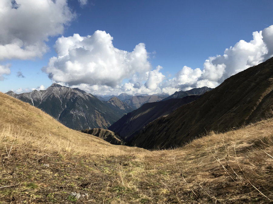 Sicht von der Bortigscharte ab Bschlabs Richtung Norden. Foto: David Kurz
