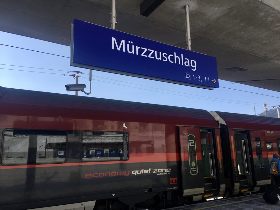 Ankommen in Mürzzuschlag. Foto Veronika Schöll