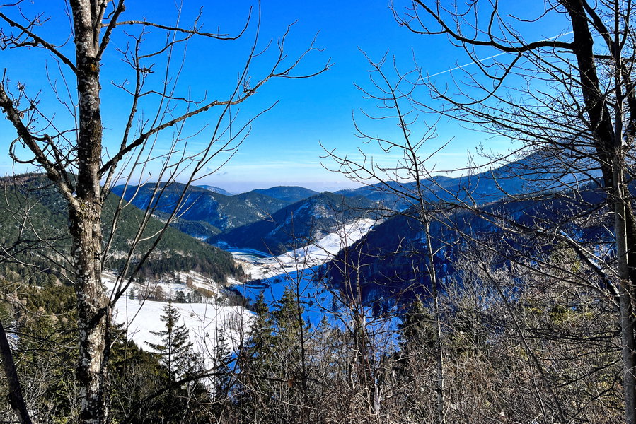 Winterlandschaft am Weg nach unten. Foto: Birgit Matzinger