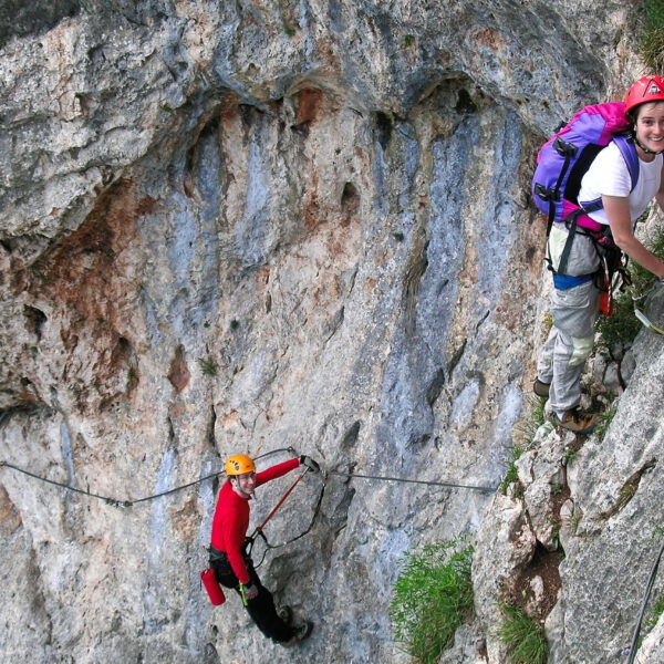 In der Schlusswand. Foto: Alpenverein Edelweiss