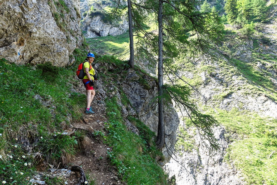 Gehgelände im Mittelteil. Foto: Alpenverein Edelweiss