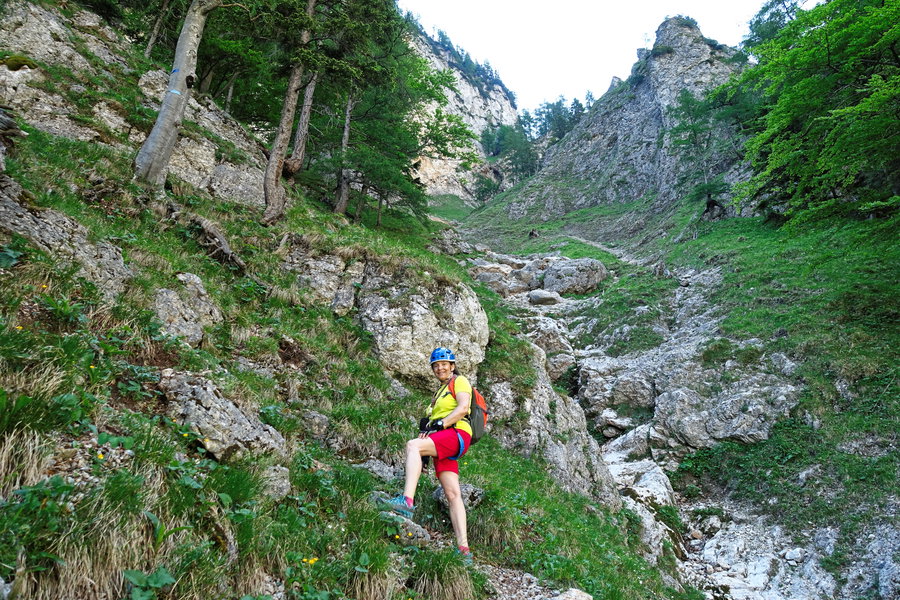 Gehgelände nach den Einstiegsleitern. Foto: Alpenverein Edelweiss