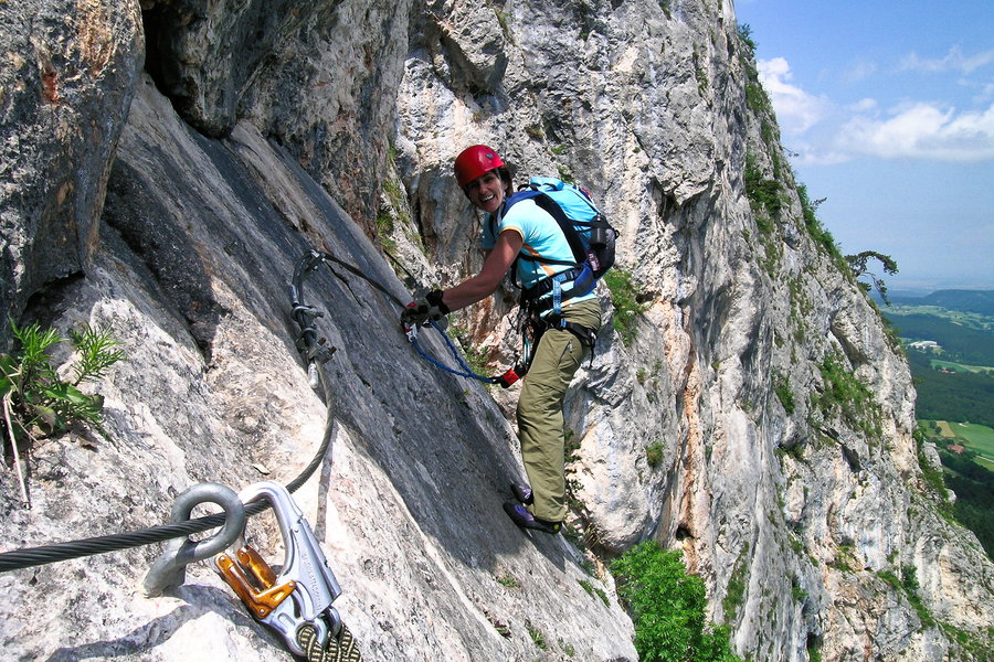Querung in die Schlusswand. Foto: Alpenverein Edelweiss