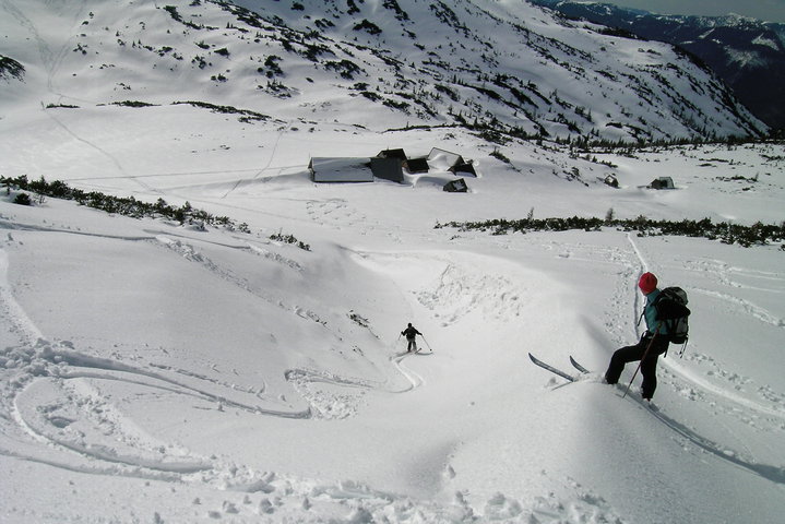 Abfahrt vom Predigtstuhl zur Taupentalalm 2. Foto: Alpenverein Edelweiss