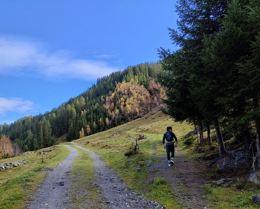 Im Aufstieg kurz unterhalb der Taununalpe; Foto: Simon Widy