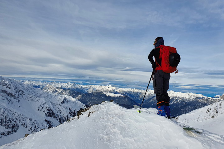Blick hinab ins Inntal mit umgebenden Gebirgsketten 1. Foto: Niklas, Anna, Protect Our Winters Austria (POW AT)