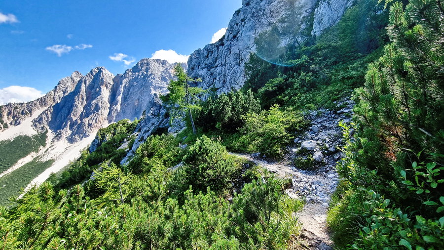 Am Stinzesteig Richtung Klagenfurter Hütte. Foto: Martin Heppner