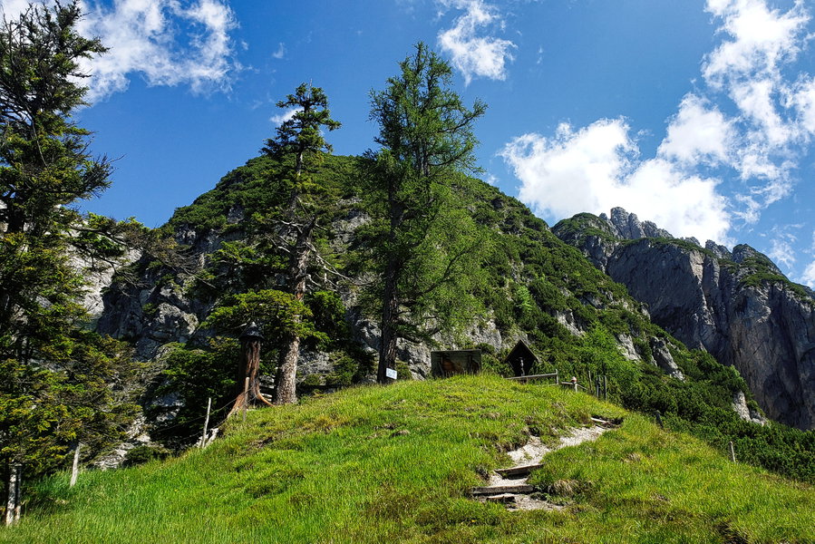 Rastplatz am Riedlspitz. Foto: Alpenverein Saalfelden