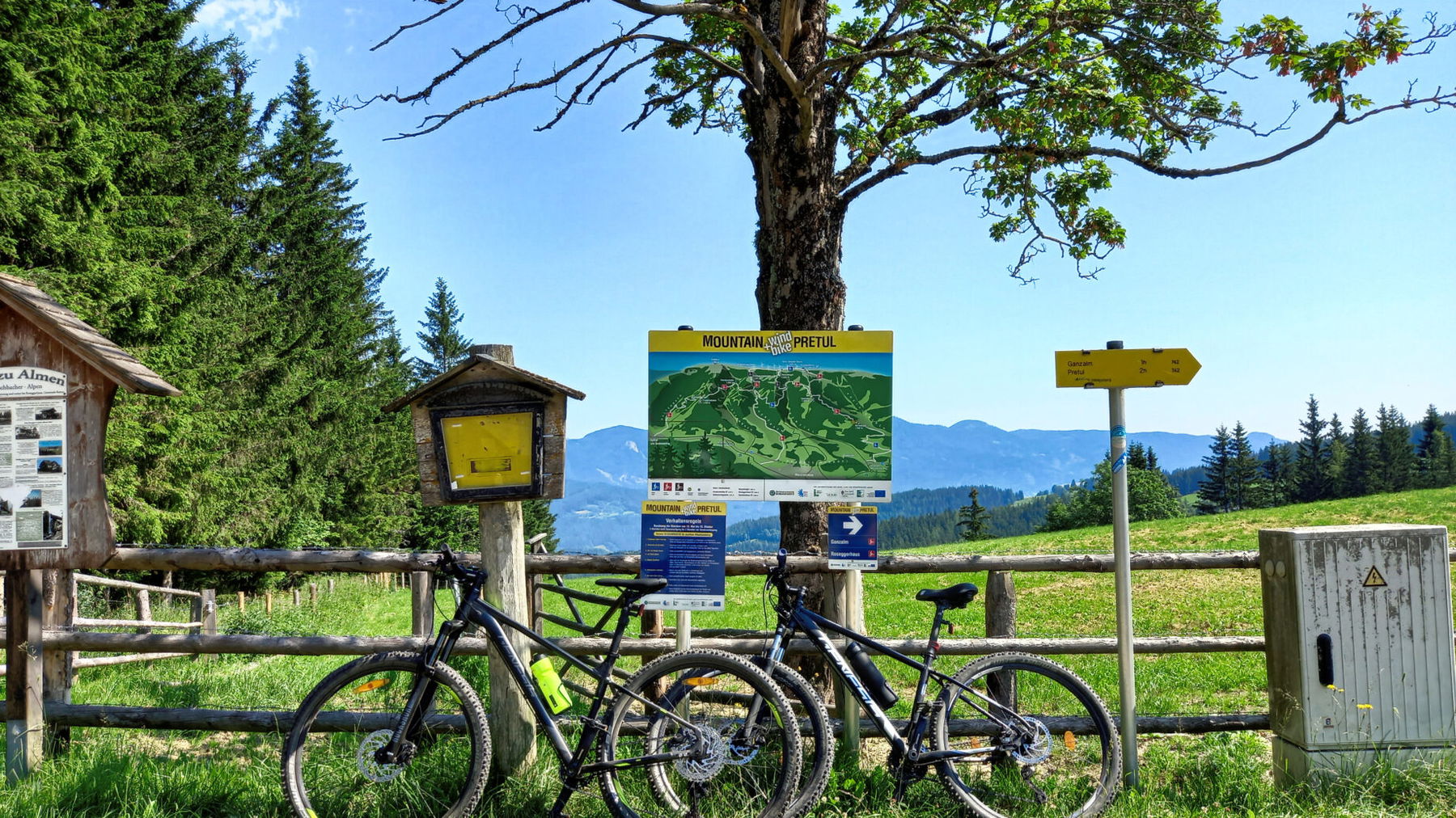 Infotafel Mountainbike Pretul. Foto: Martina Friesenbichler