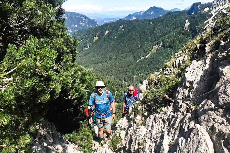 Versicherte Passage für etwa 100 Höhenmeter. Foto: Martin Heppner