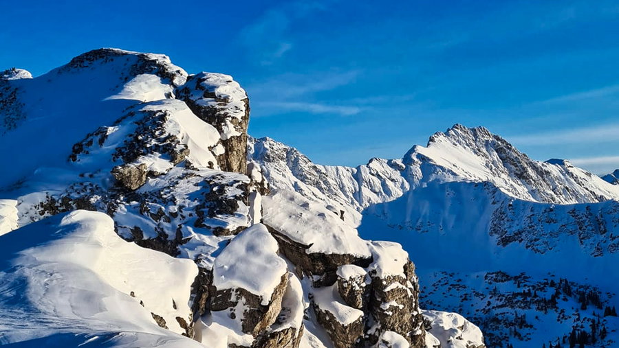 Kitschige Verhältnisse am Bergkamm zwischen Bschießer Joch und dem Ponten. Foto: Felix Berg