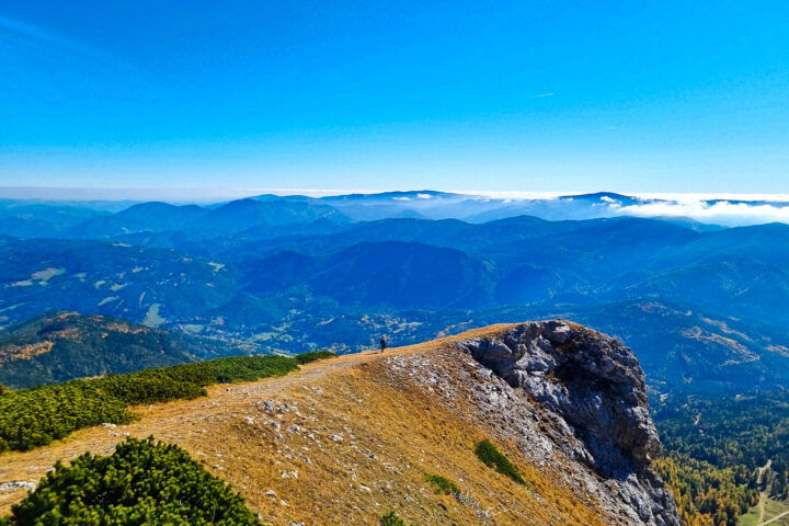 Abstieg zum Raxkircherl und Karl-Ludwig-Haus 2. Fotos: Andreas Steininger