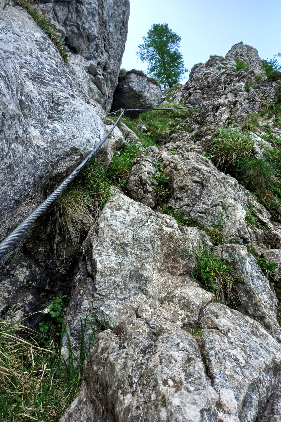 Steilaufschwung Franz-Scheikl-Klettersteig. Foto: Martina Friesenbichler