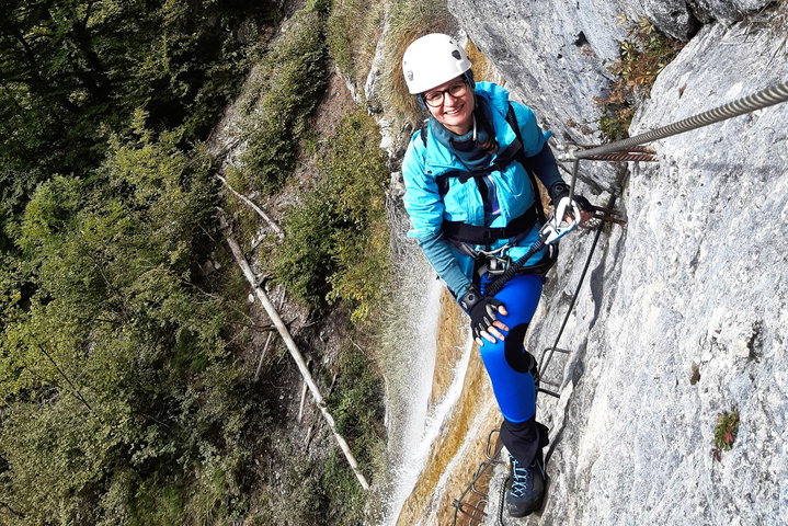 Die ersten paar Metern neben dem Wasserfall. Foto: Grace König