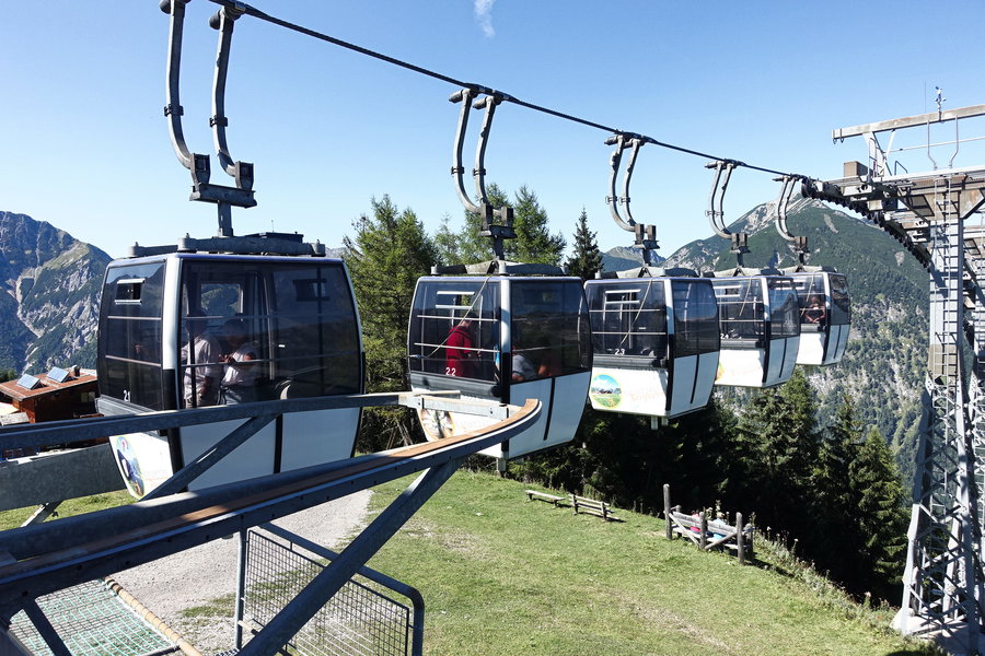 Mit der Karwendel Bergbahn geht es wieder hinunter nach Pertisau. Foto: Gerold Petritsch