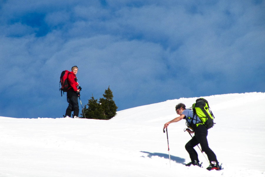 Schön langsam wird’s anstrengend - die Temperaturen tragen dazu bei. Foto: Michael Pröttel (Mountain Wilderness Deutschland)