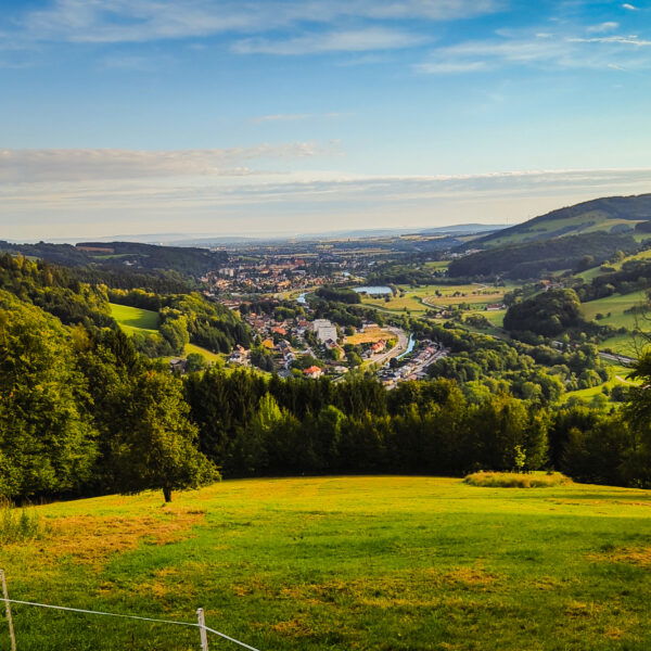 Talblick nach Wilhelmsburg, Ortsteil Göblasbruck. Foto: Lukas Zeilerbauer