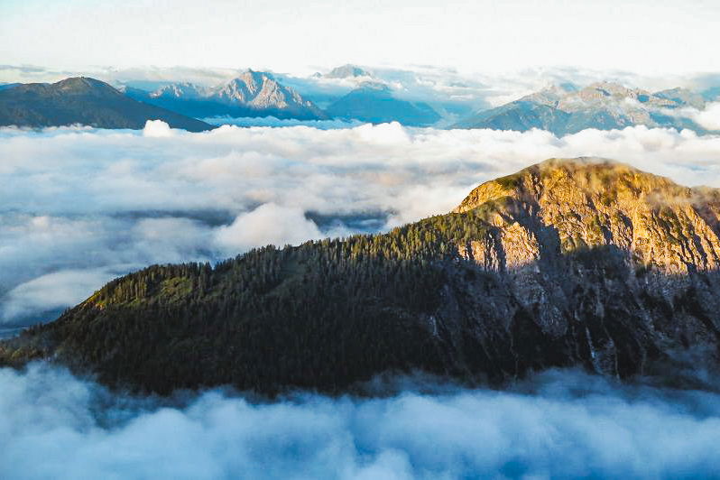 Panorama von der Bettelwurfhütte. Foto: Naturpark Karwendel