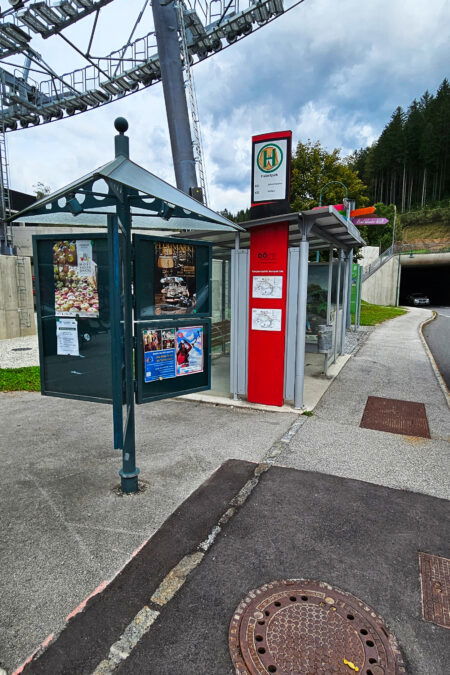 Haltestelle Hinterstoder. Foto: Mario Viehböck