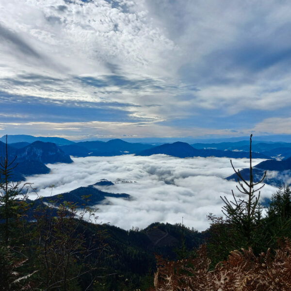 Links hinten der Schöckl, davor der Röthelstein. Foto: Martina Friesenbichler