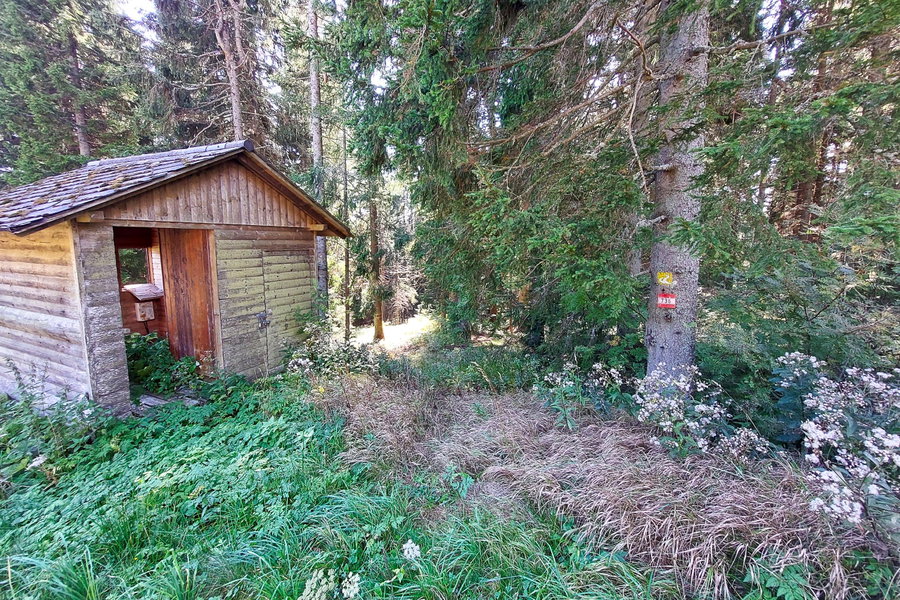 Etwas unscheinbare Abzweigung zum Wanderweg. Foto: Alice Frischherz