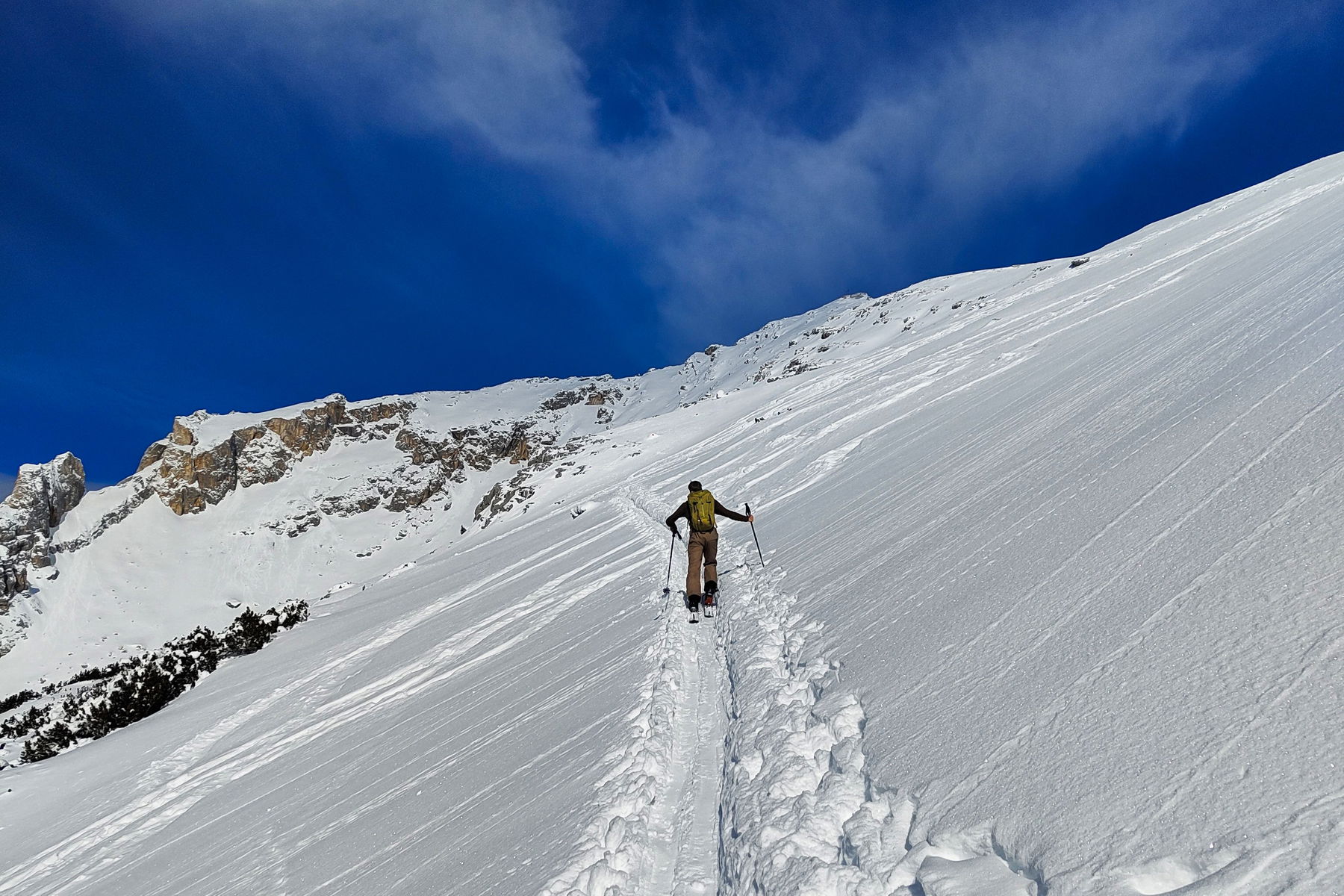 Pleisenspitze: lange Skitour im Karwendel