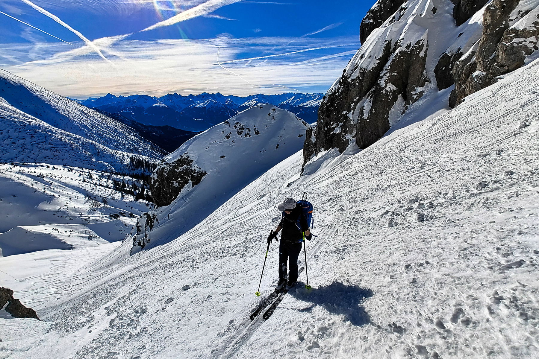 Skitour Eppzirler Scharte: von Hochzirl nach Gießenbach