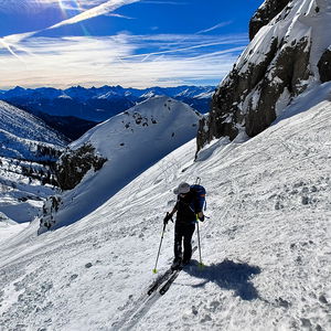 Skitour Eppzirler Scharte: von Hochzirl nach Gießenbach