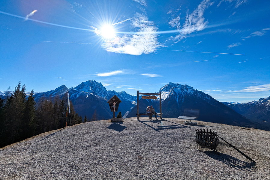 Blick auf Watzmann und Hochkalter. Foto: Maresa Brandner