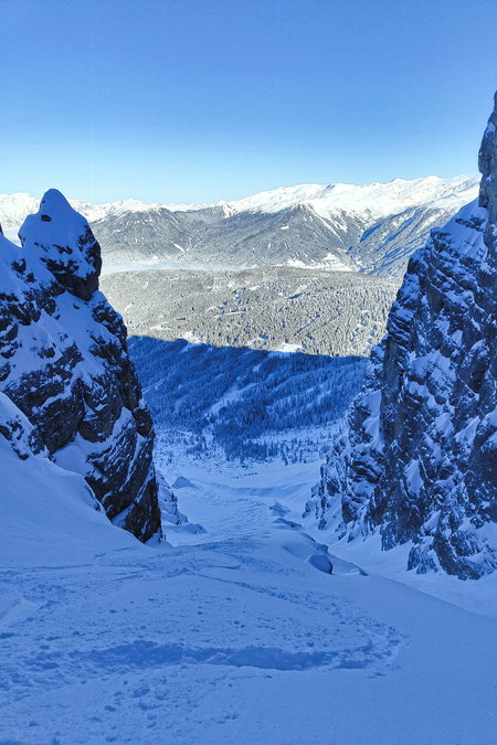 Traumhafte Abfahrtsbedingungen. Fotos: Simon Widy