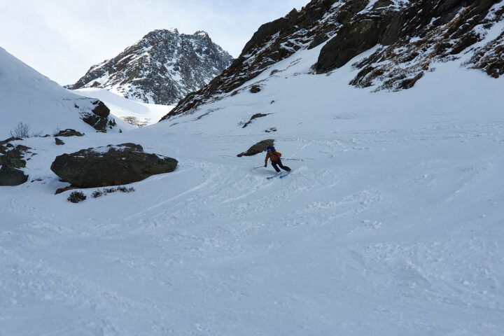 Die letzte Schlüsselstelle bei der Abfahrt im Steintal. Fotos: Niklas, POW AT