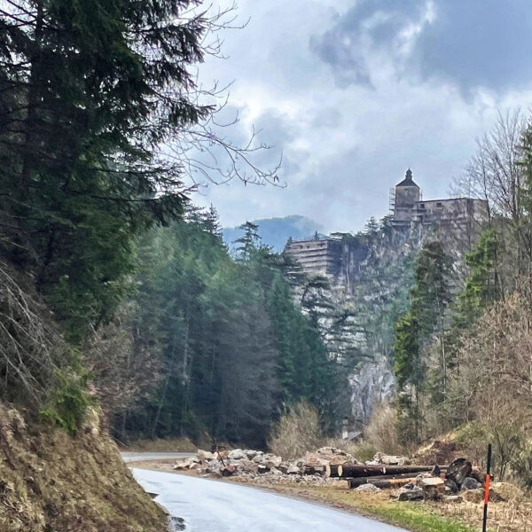Blick zur Burgruine Gutenstein. Foto: Ursula Truebswasser