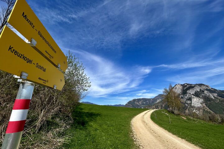 Entweder nach Laufnitzdorf oder zurück nach Mixnitz. Fotos Veronika Schöll